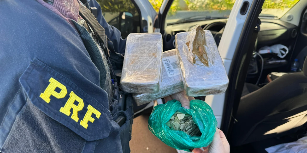 PRF apreende pasta base de cocaína e folhas de coca no (PR)