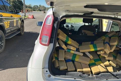 PRF apreende mais de 150 quilos de maconha na BR-277, em Irati