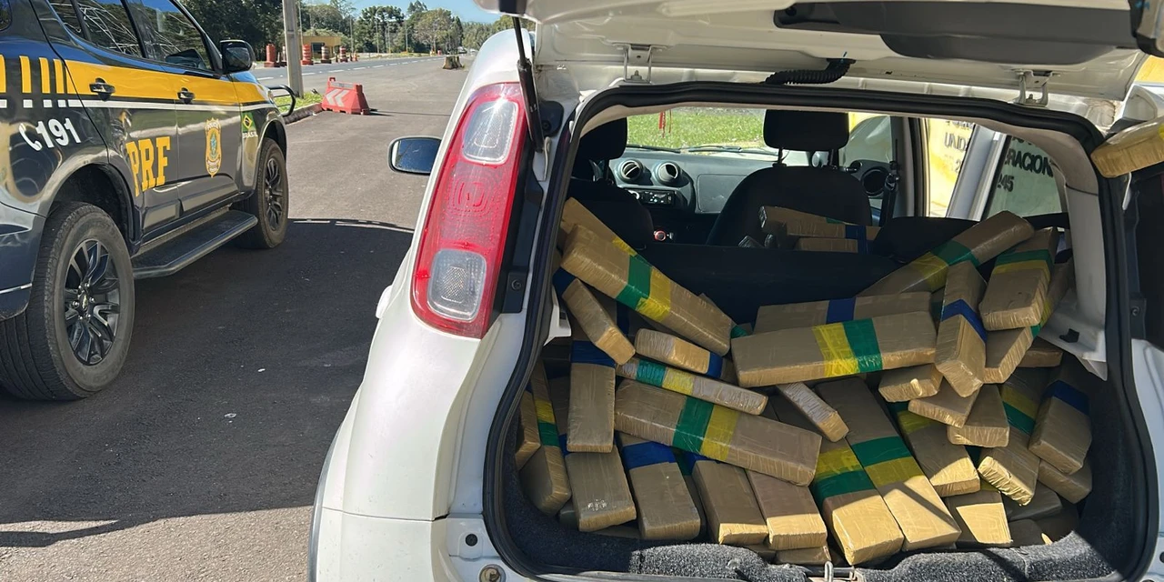 PRF apreende mais de 150 quilos de maconha na BR-277, em Irati