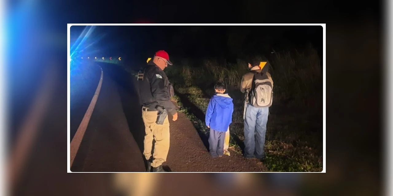 Crianças fogem no PR para encontrar influenciador e são resgatadas em rodovia