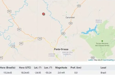 Três bairros registram terremoto em Ponta Grossa