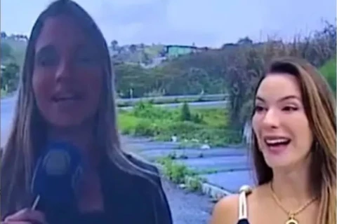 Repórter da Record entra em trabalho de parto ao vivo. “Vou correr pro hospital”