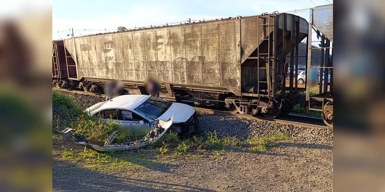 Colisão entre trem e automóvel mobiliza equipes de socorro em PG