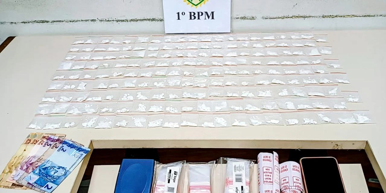 PM prende suspeito de tráfico de drogas e fecha boca de fumo em PG  