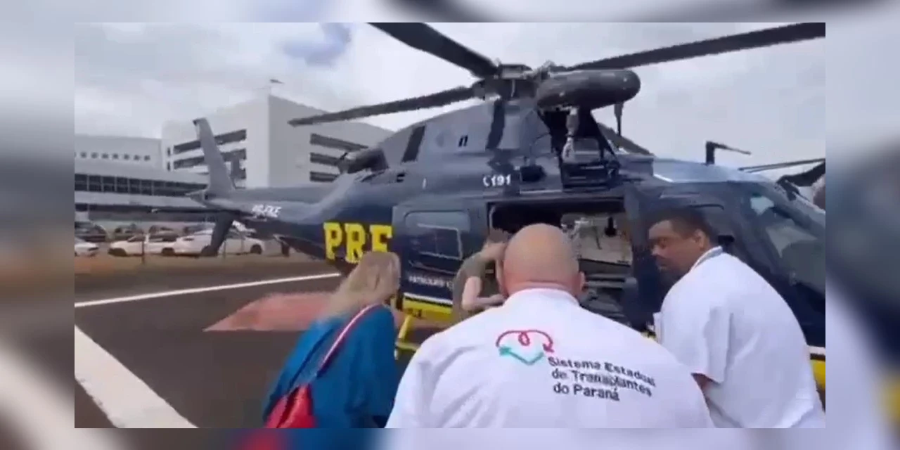 PRF realiza transporte aéreo de coração para transplante de PG para Curitiba