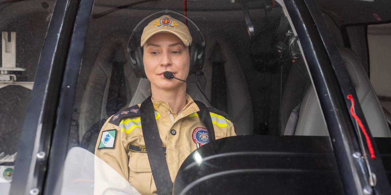 Corpo de Bombeiros do Paraná tem primeira mulher piloto de helicóptero