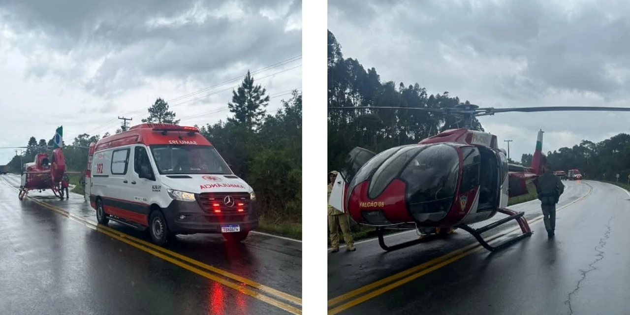 Sequestrador morre após bater carro em barranco; vítima fica ferida