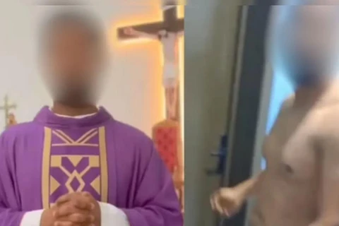 Padre é flagrado com mulher noiva de fiel dentro de casa paroquial