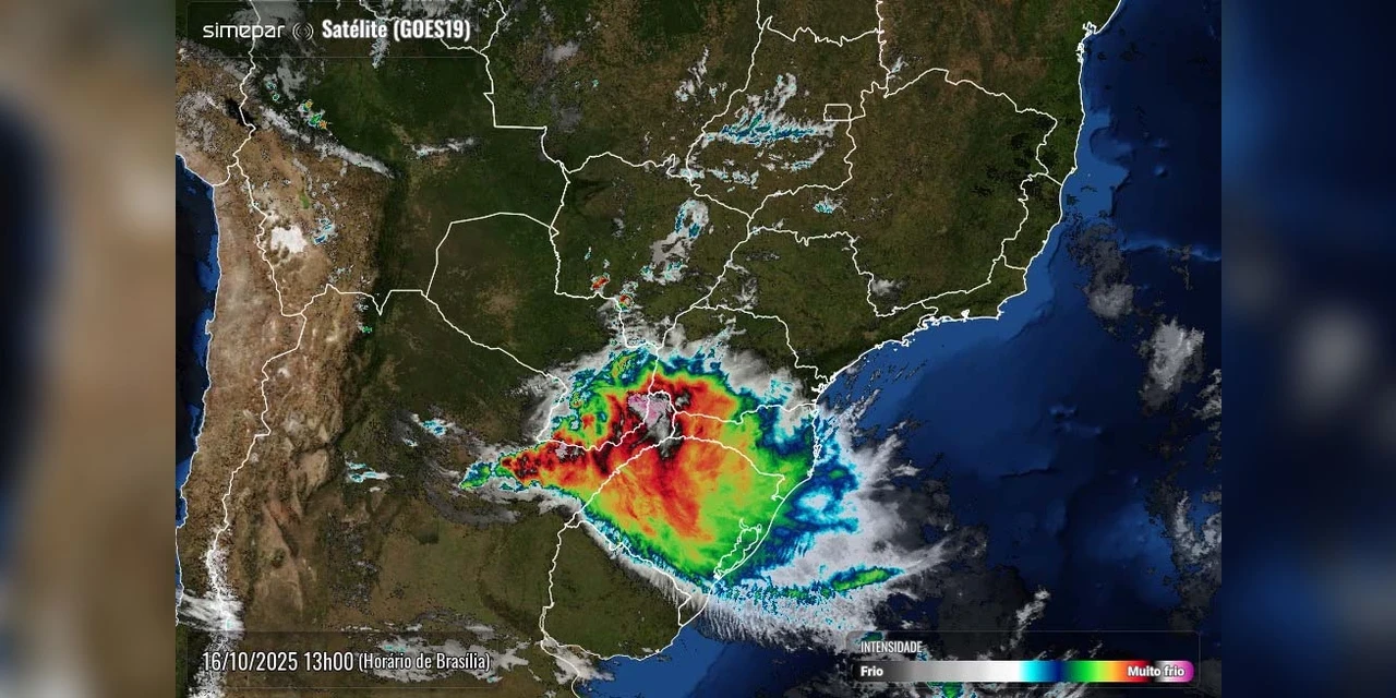 Cavado meteorológico traz chuva de volta ao Paraná e na sexta tempo segue instável