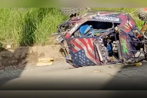 Gaiola capota e deixa mulher em estado grave em Ponta Grossa 