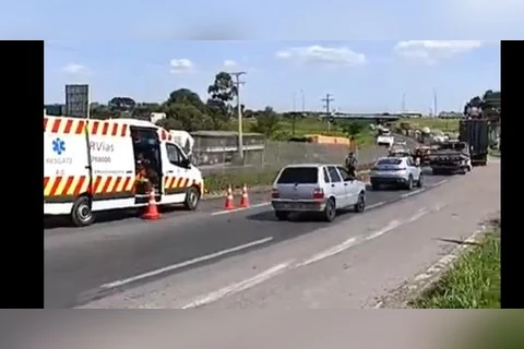 AGORA: atropelamento na BR-376, próximo ao viaduto Santa Paula