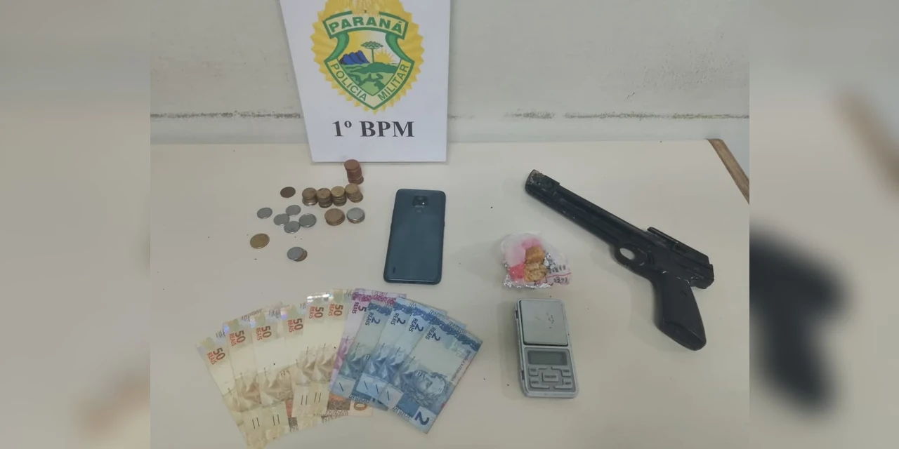 Ações da patrulha comercial da PM termina em prisão por tráfico no centro de PG 