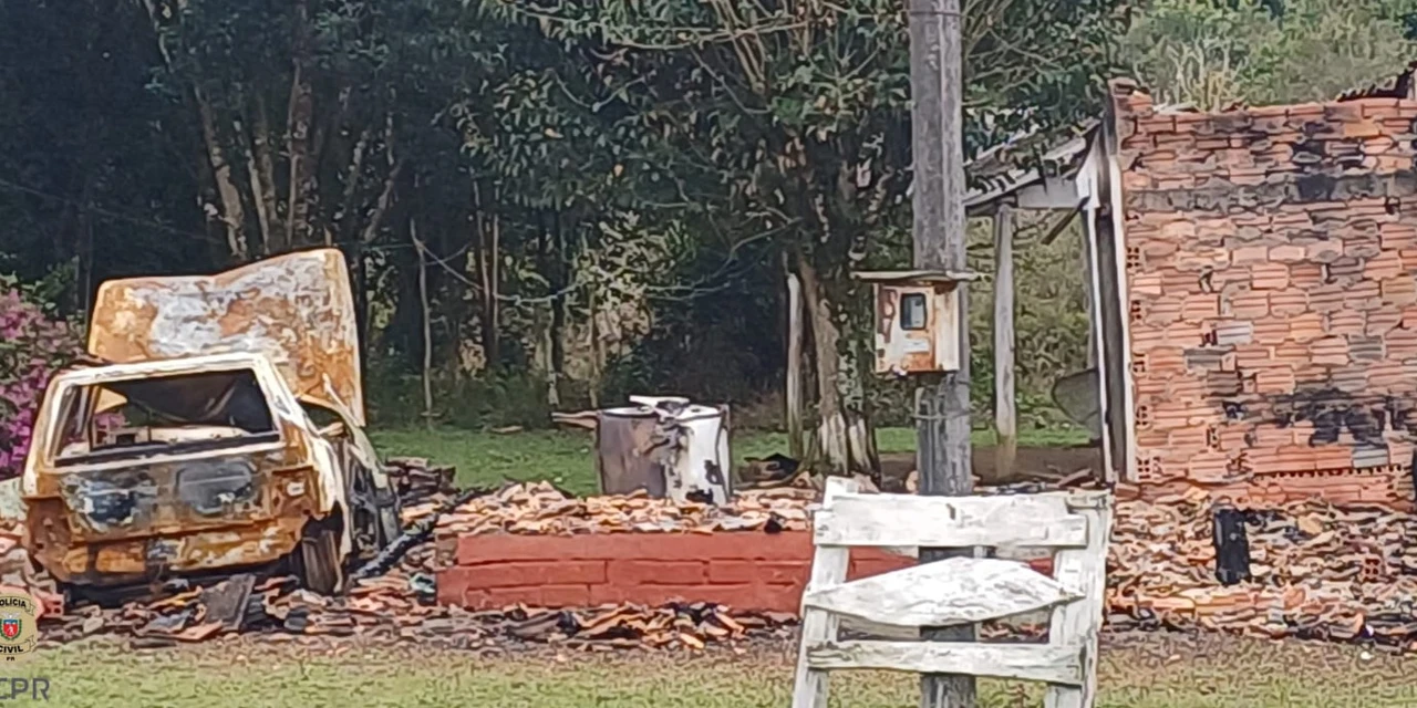 VIDEO: homem é preso por agredir pai, irmã, incendiar casa e carro na região