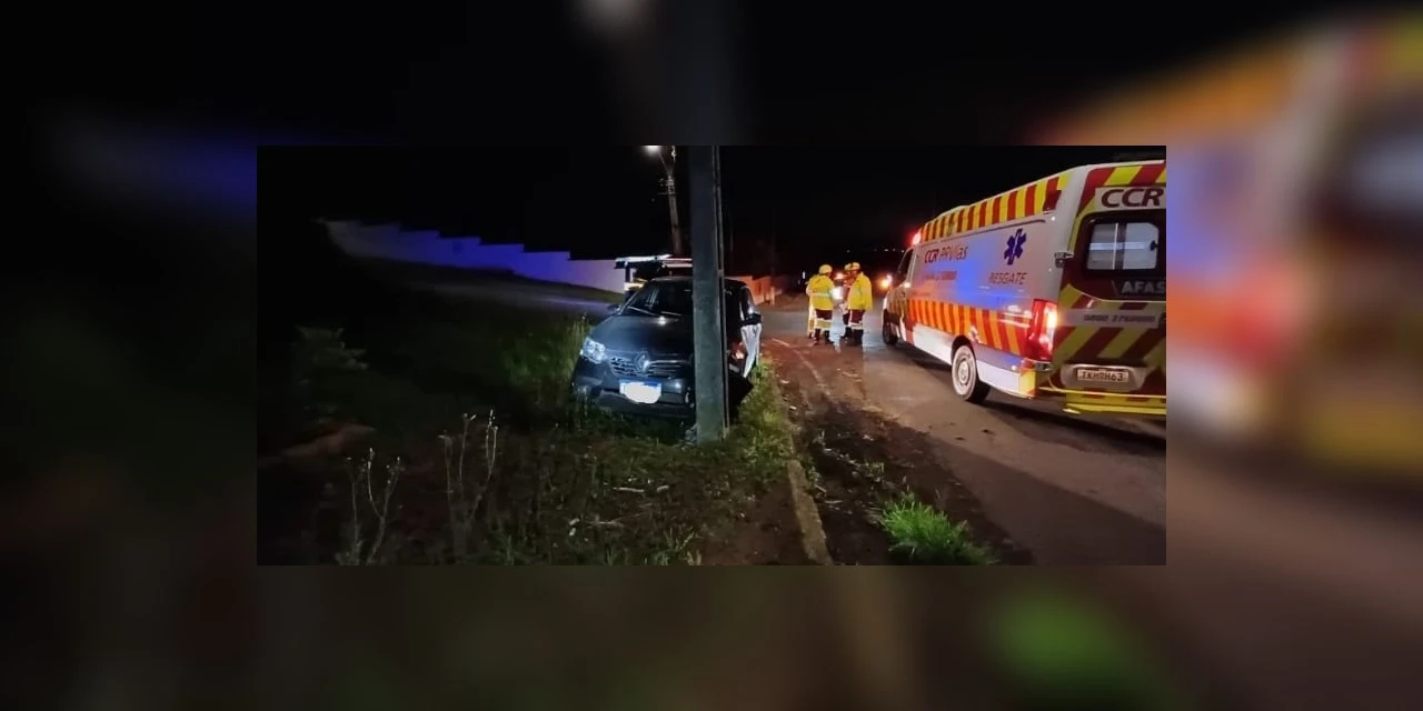 Motorista embriagado colide contra poste e é preso pela PRF em PG 