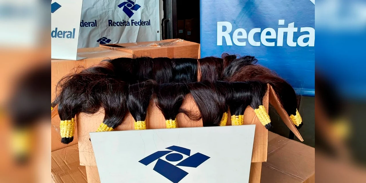 Receita Federal doa 800 kg de cabelo humano apreendido para entidade beneficente, em PG