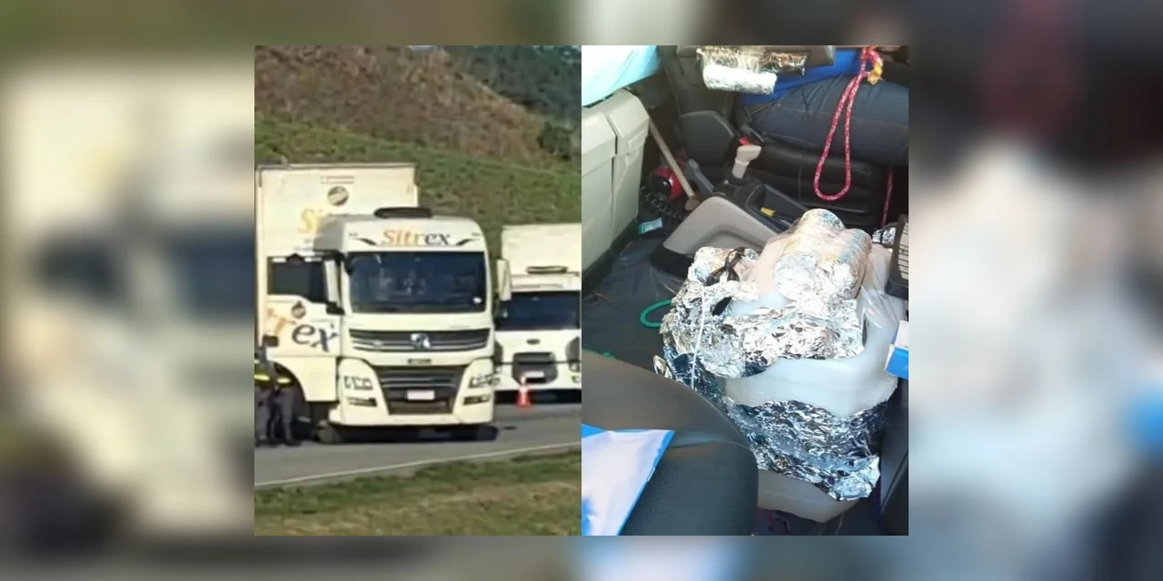 Caminhoneiro amarrado a bombas interdita rodoanel em São Paulo 