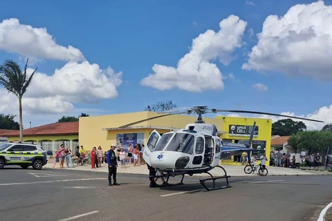 Com apoio de helicóptero do SAMU mulher em parada cardiorrespiratória é salva em PG 