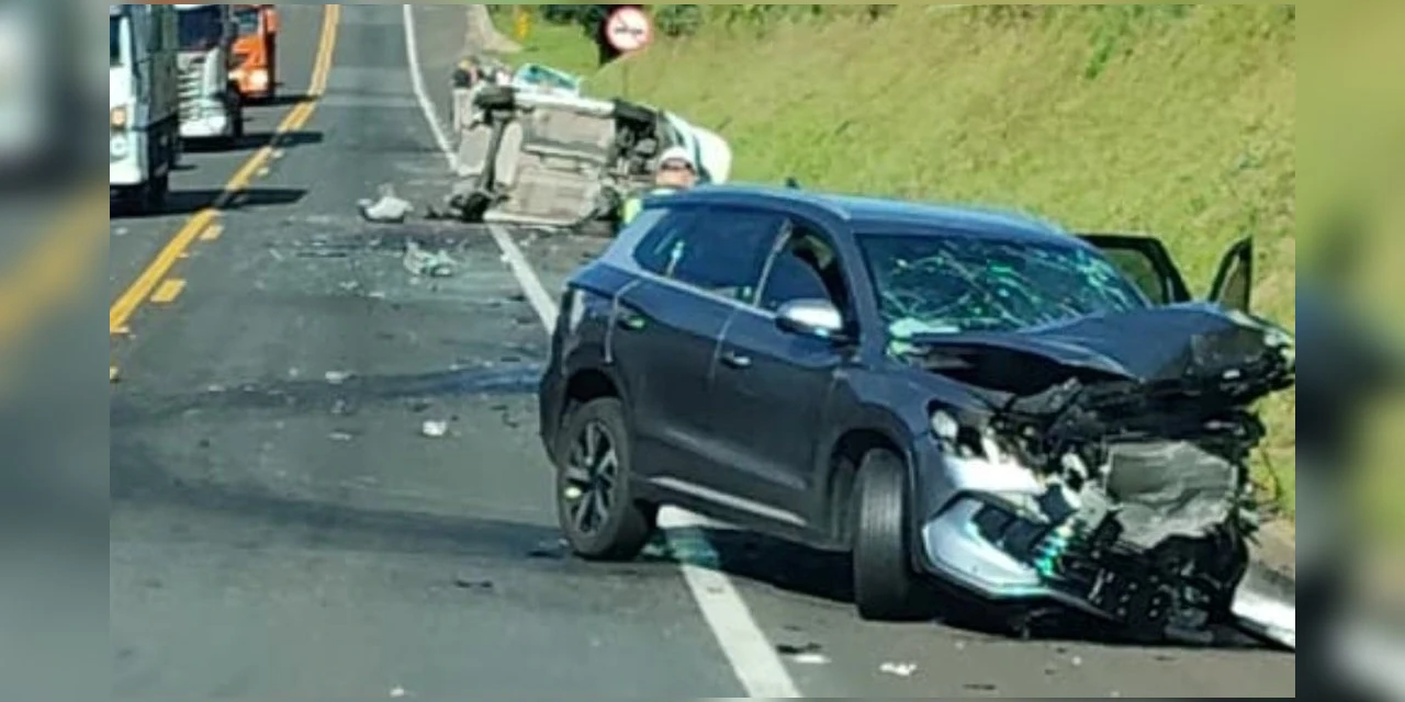 Grave acidente deixa uma pessoa morta na BR-277, em Palmeira 