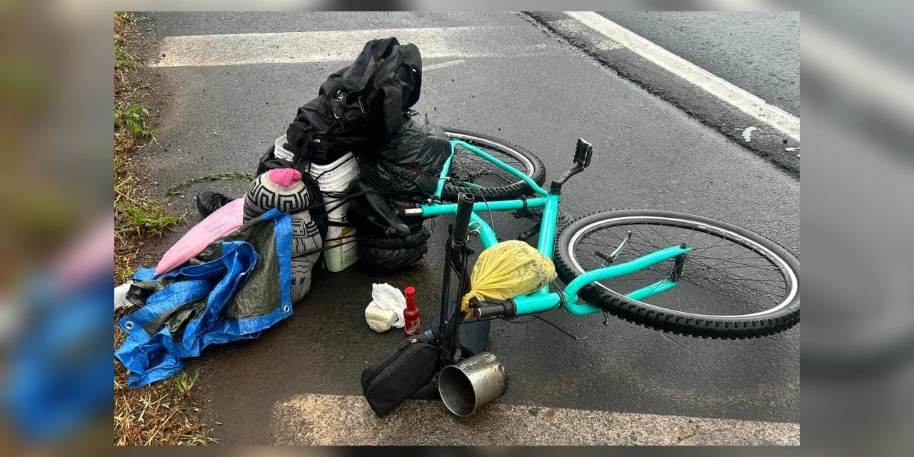 Ciclista morre atropelado em acidente na BR-376, em Ponta Grossa