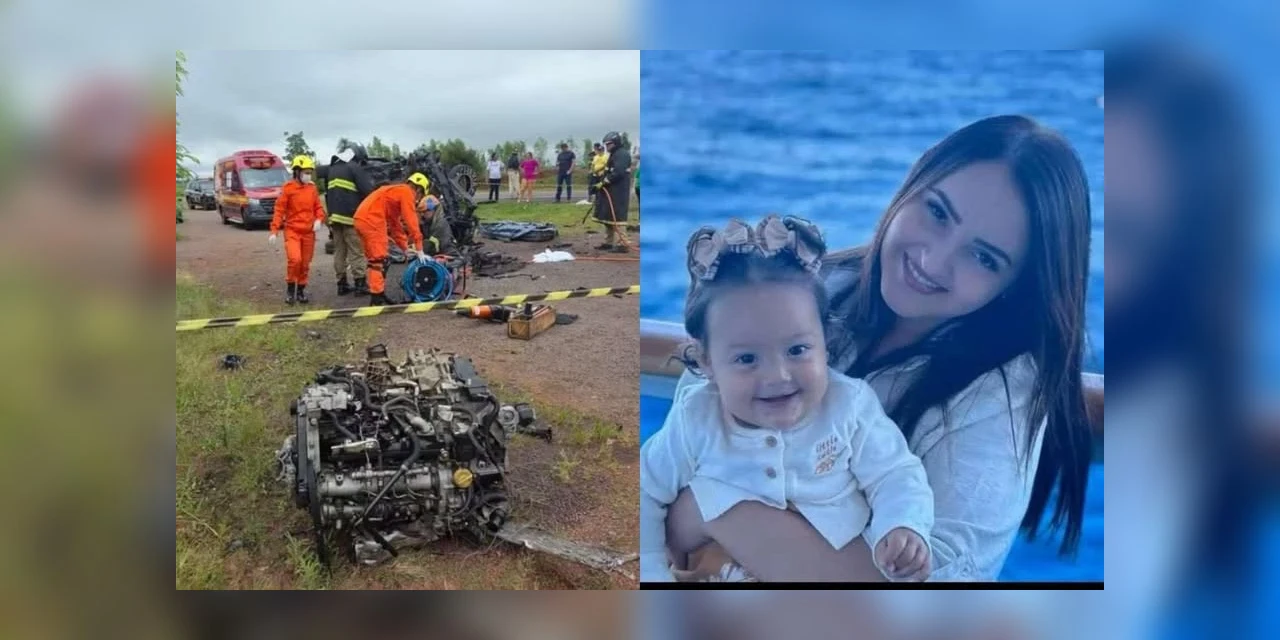 Mãe e filha de Maringá morrem em grave acidente no Mato Grosso do Sul