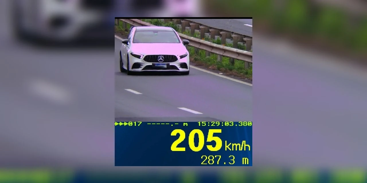 PRF flagra veículo a 205 km/h na BR-376, em Tibagi