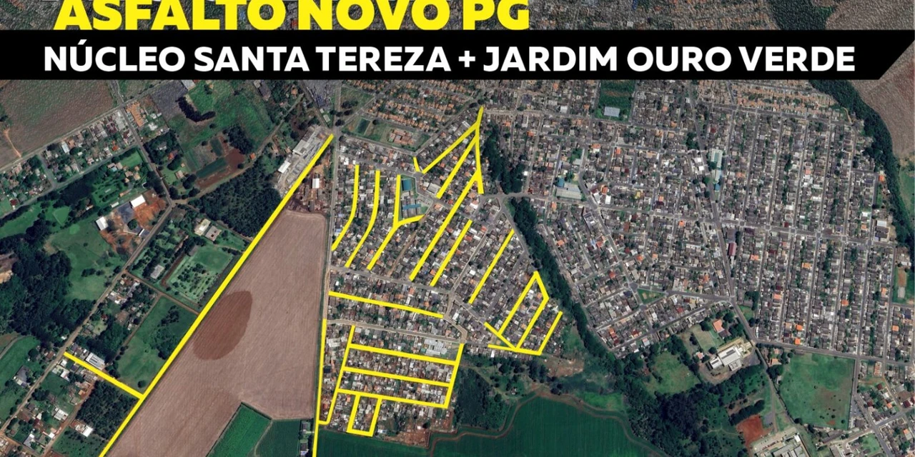 Asfalto Novo no Ouro Verde e Santa Tereza vai contemplar 28 ruas
