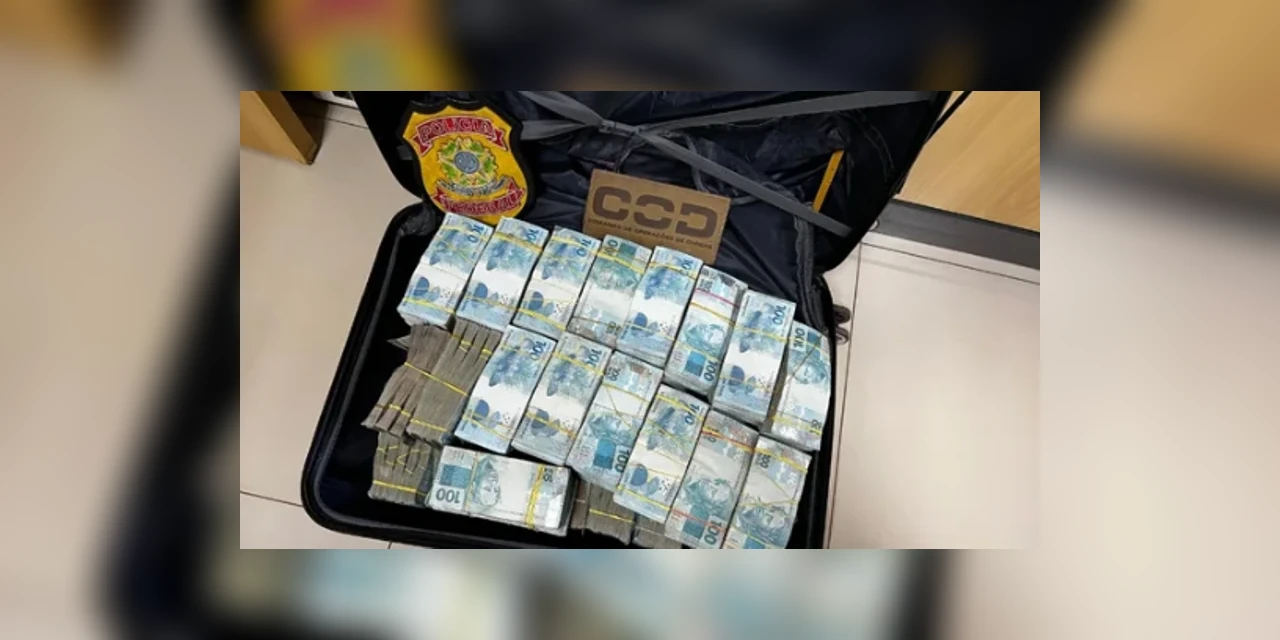 Mala com R$ 1,7 milhão é interceptada a caminho de Brasília