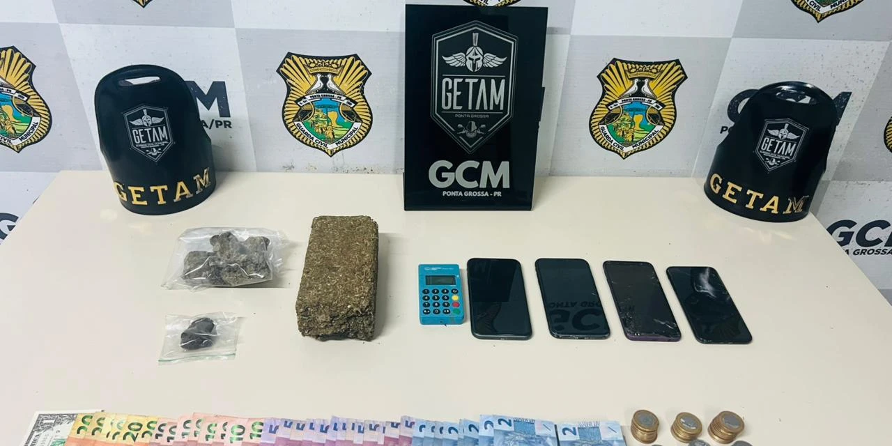Trio é preso pela GCM com maconha e haxixe em bairro de PG