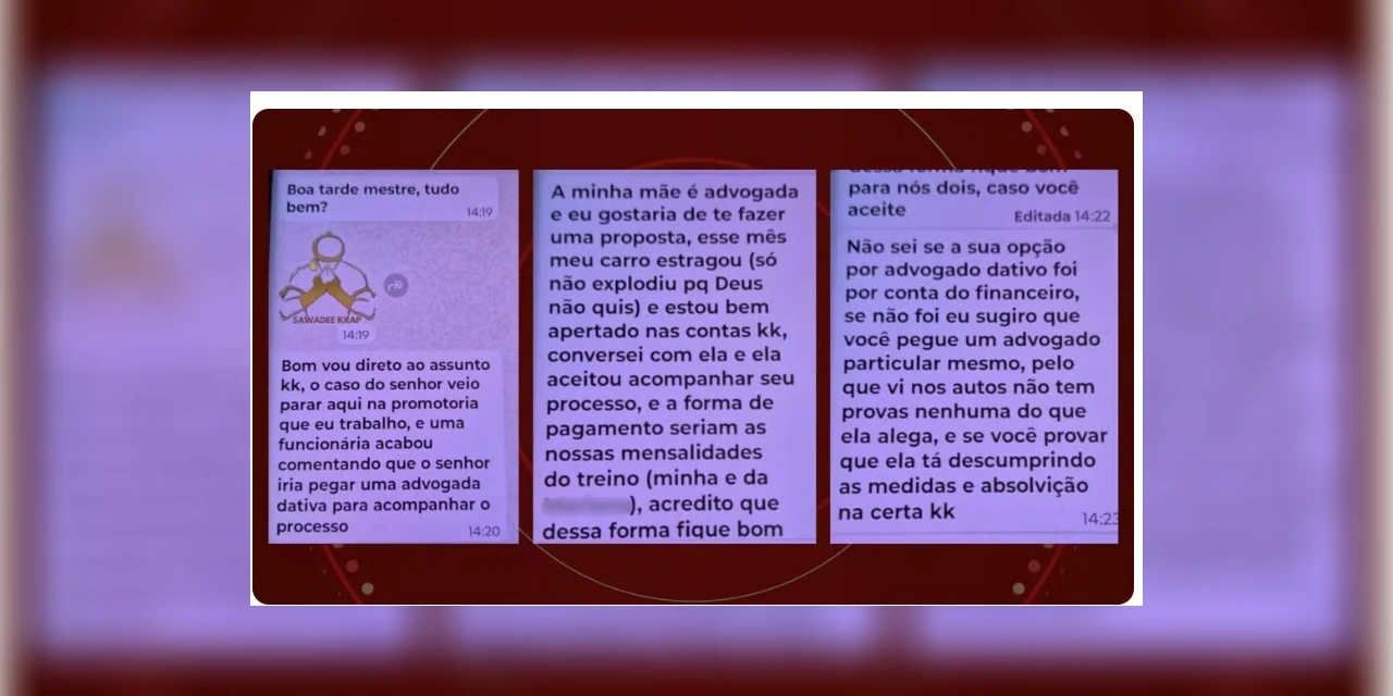 Estagiário do MP do Paraná é demitido após oferecer advogada para dono de academia em troca de treinar de graça