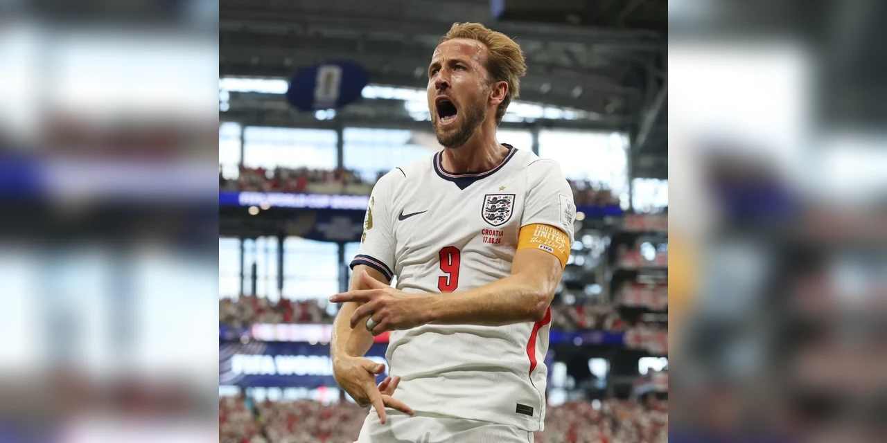 Kane iguala recorde, e Inglaterra bate a Croácia em estreia