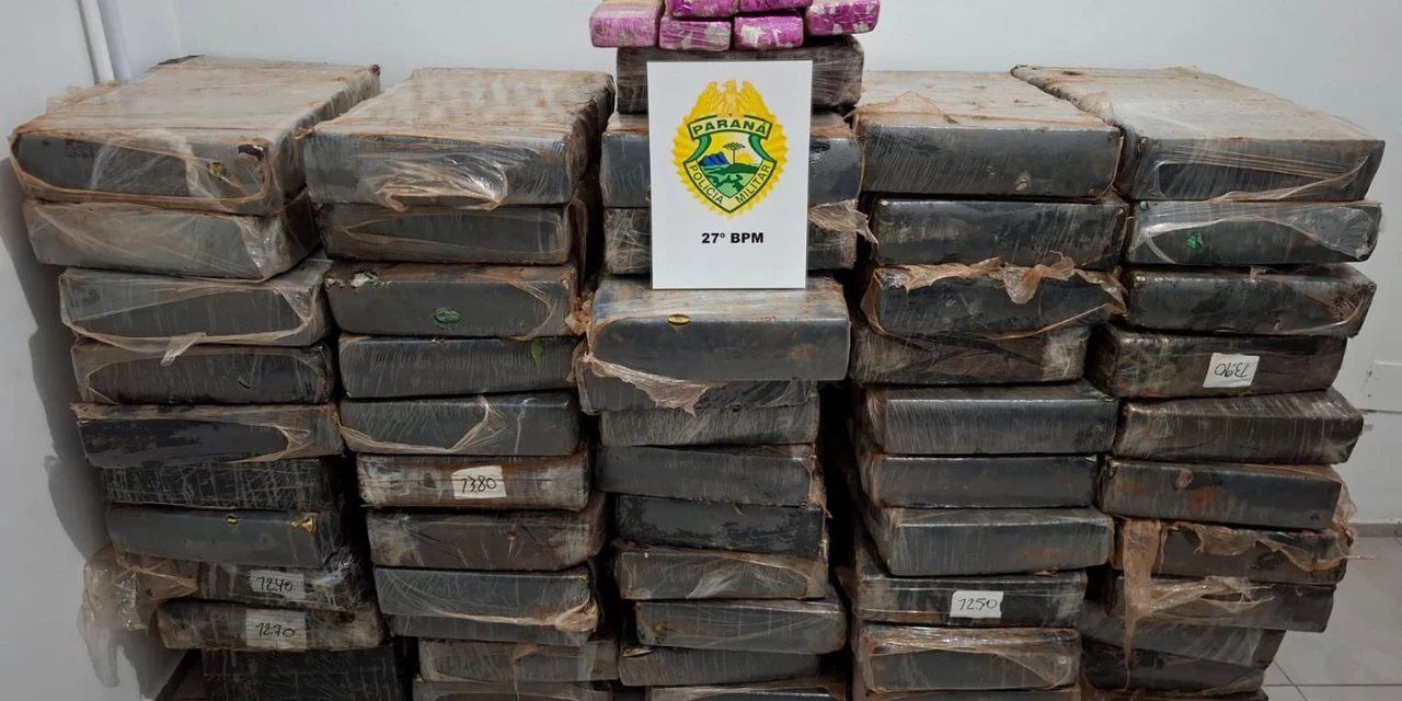 PMPR apreende 759,4 quilos de maconha em caminhonete em São Mateus do Sul