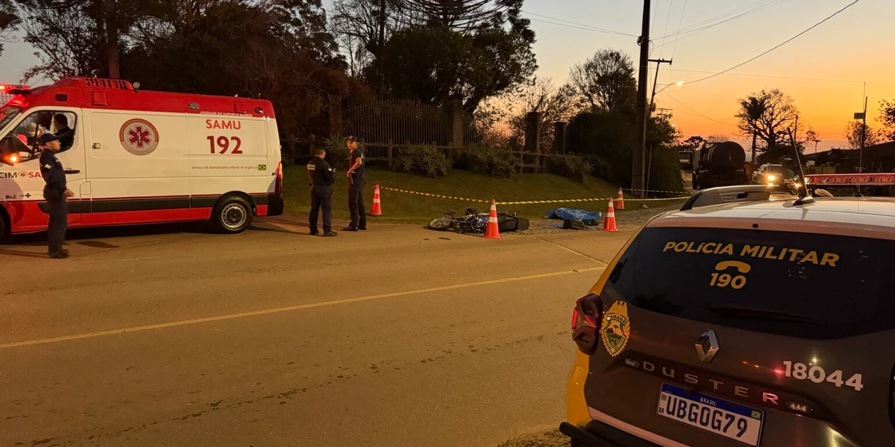 Motociclista morre em grave acidente na área rural de Carambeí