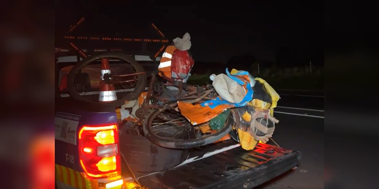 Urgente: ciclista morre em acidente no início da Souza Naves 