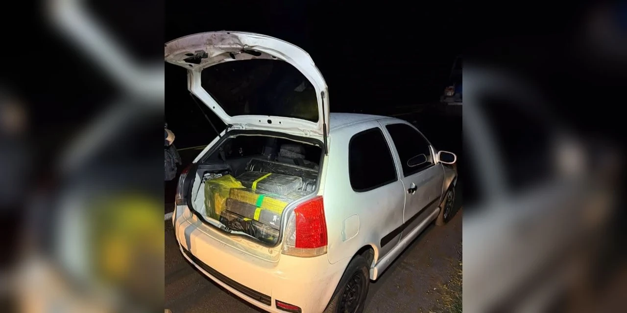 PRF apreende quase 300 kg de maconha e recupera veículo com placas adulteradas em Guarapuava(PR)