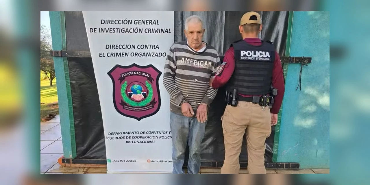 Homem foragido há mais de 25 anos por matar mulher no Paraná é preso no Paraguai